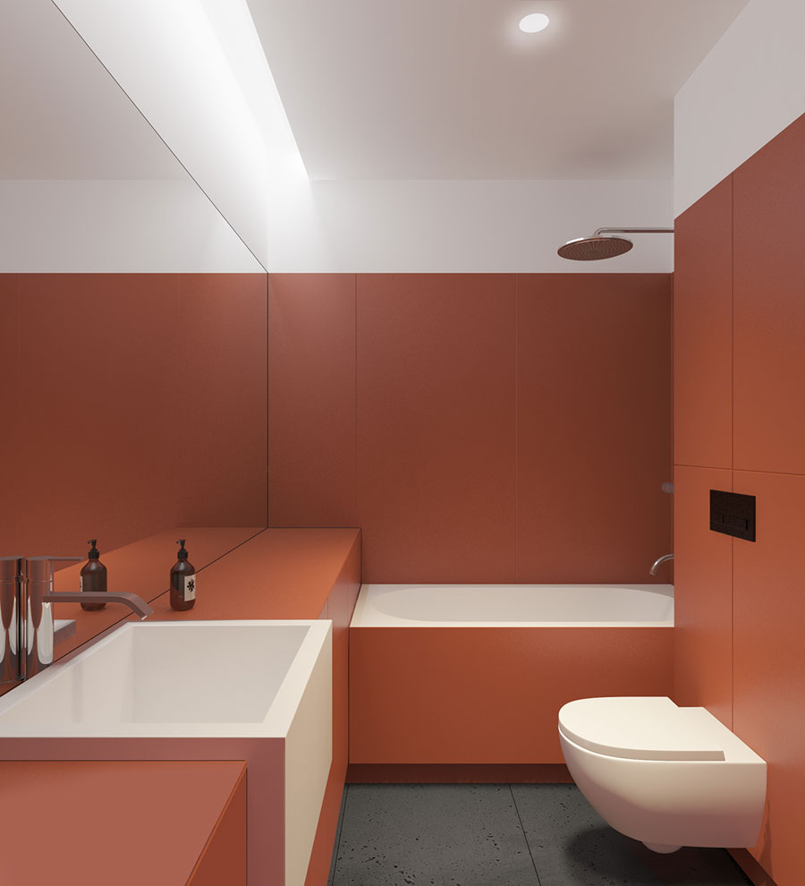 Badkamer ideeën bijzondere kleur