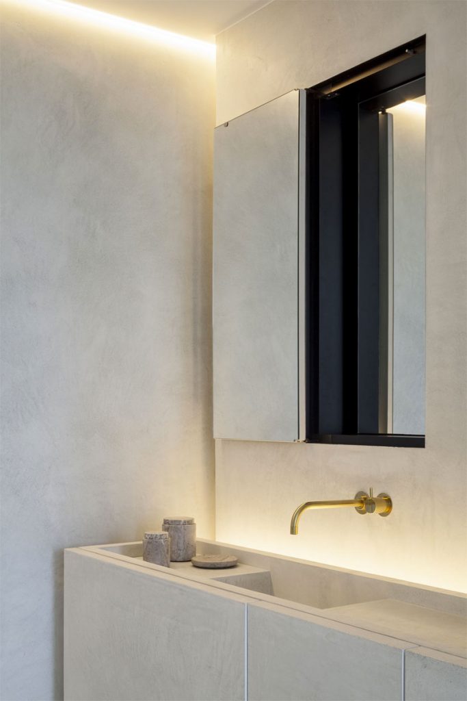 Badkamer ideeën verlichting minimalistisch