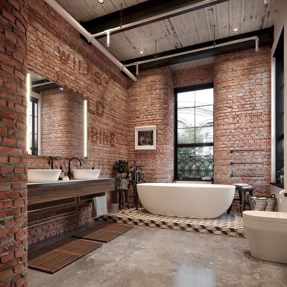 Badkamers met voorbeelden industriele badkamer Badkamers met voorbeelden industriele badkamer