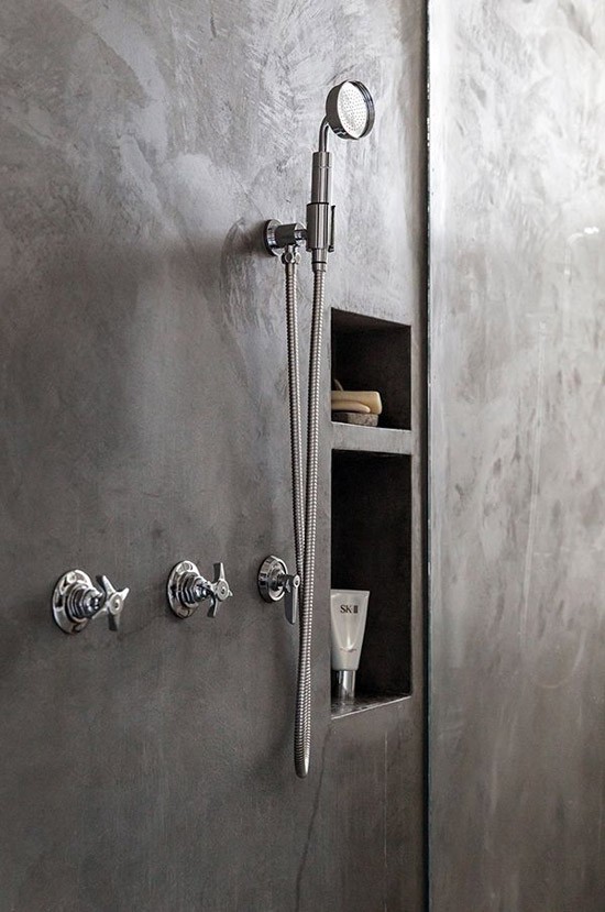 Badkamer met betonlook 