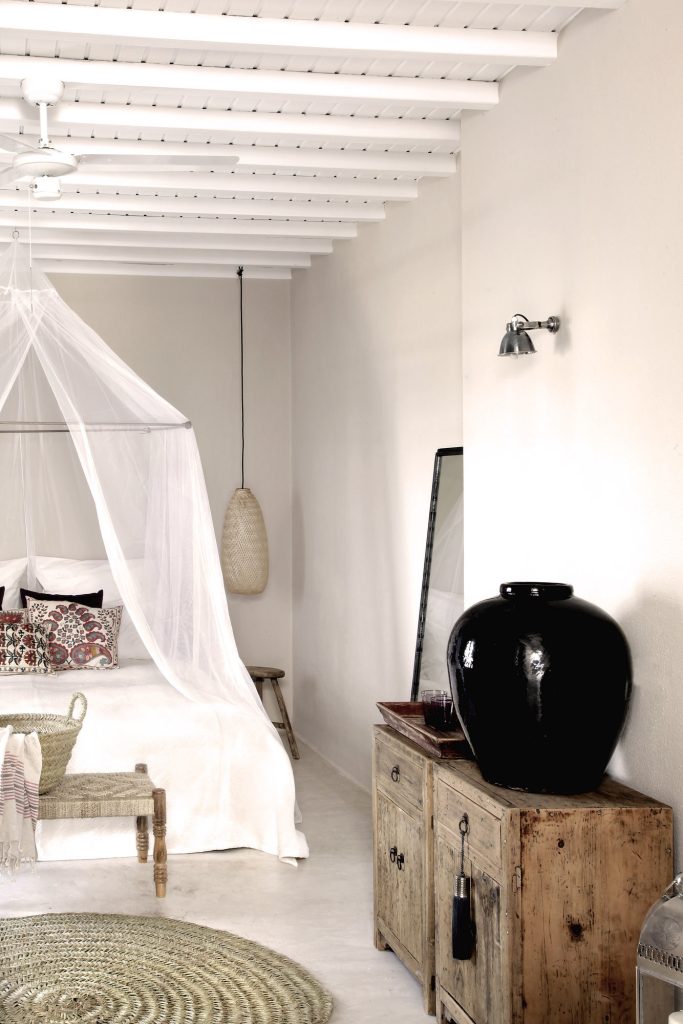 boho slaapkamer sereen mykonos san giorgio hotel