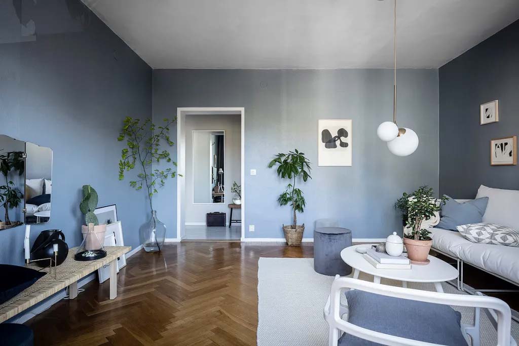 donkerblauw interieur decoratie accessoires
