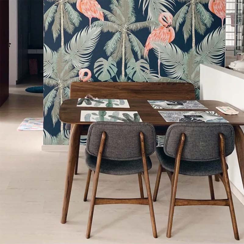 flamingo behang eethoek flamingo behang eethoek