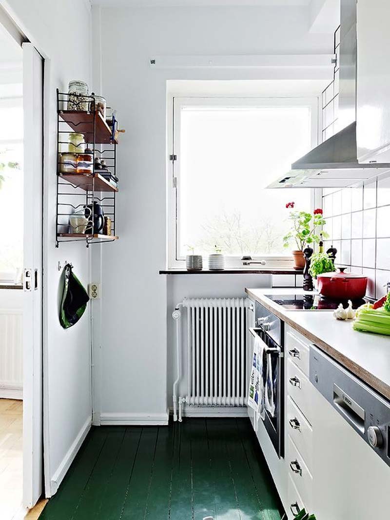 groen interieur groene vloer