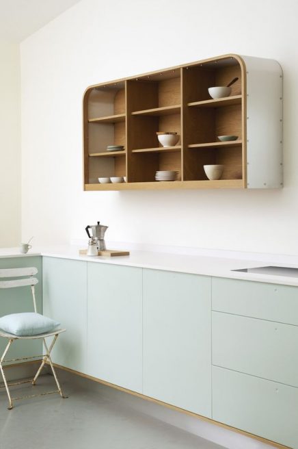 groene keukens mintgroen minimalistisch