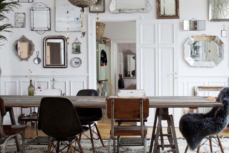 living inspiratie spiegelcollage