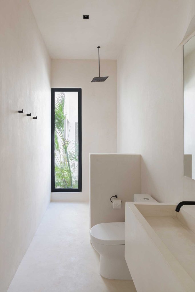 luxe sereniteit villa tulum mexico minimalistische badkamer