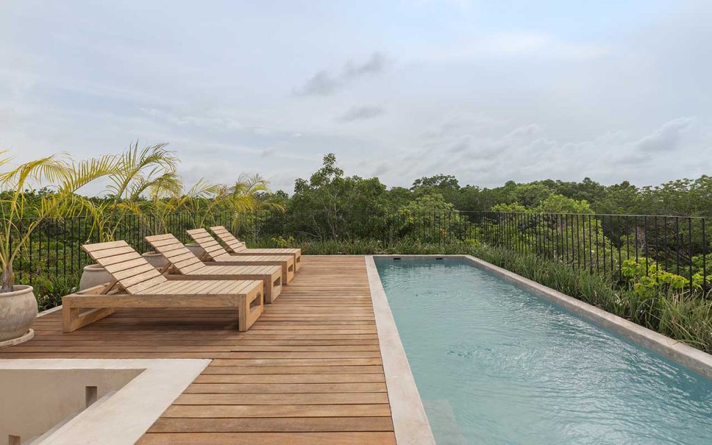 luxe sereniteit villa tulum mexico terras met zwembad