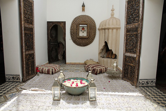 Marokkaanse woonkamer