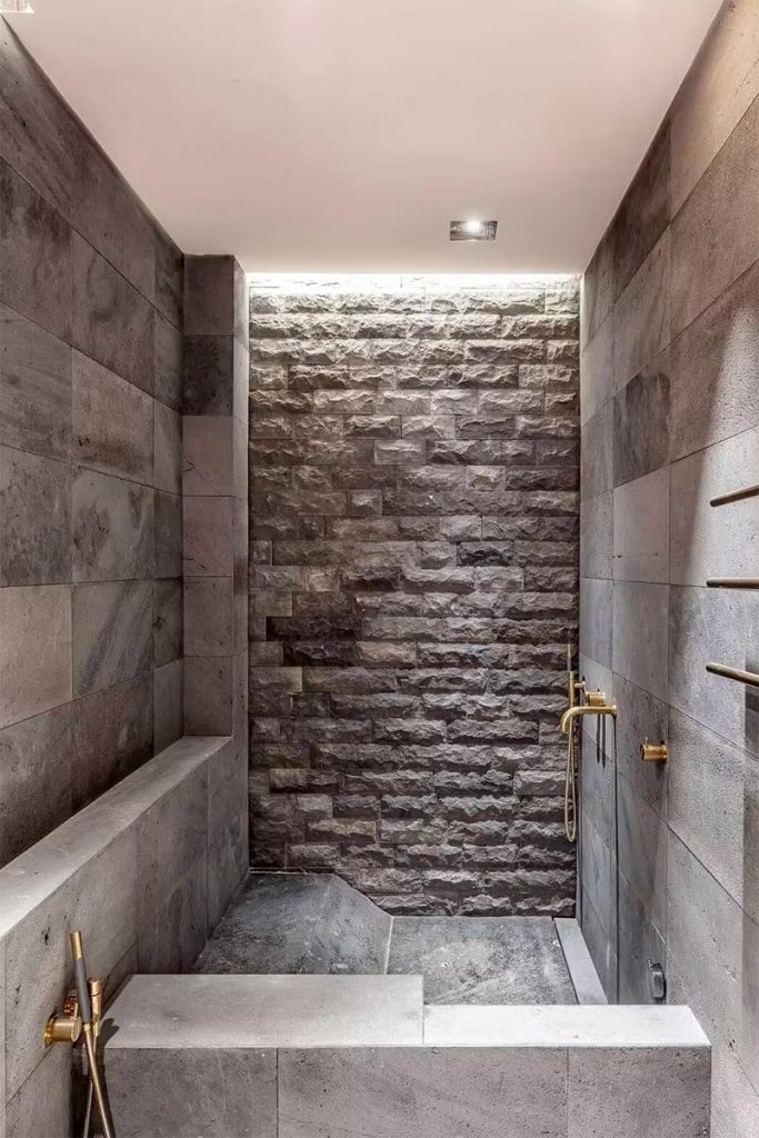 op maat gemaakte whirlpool van steen badkamer