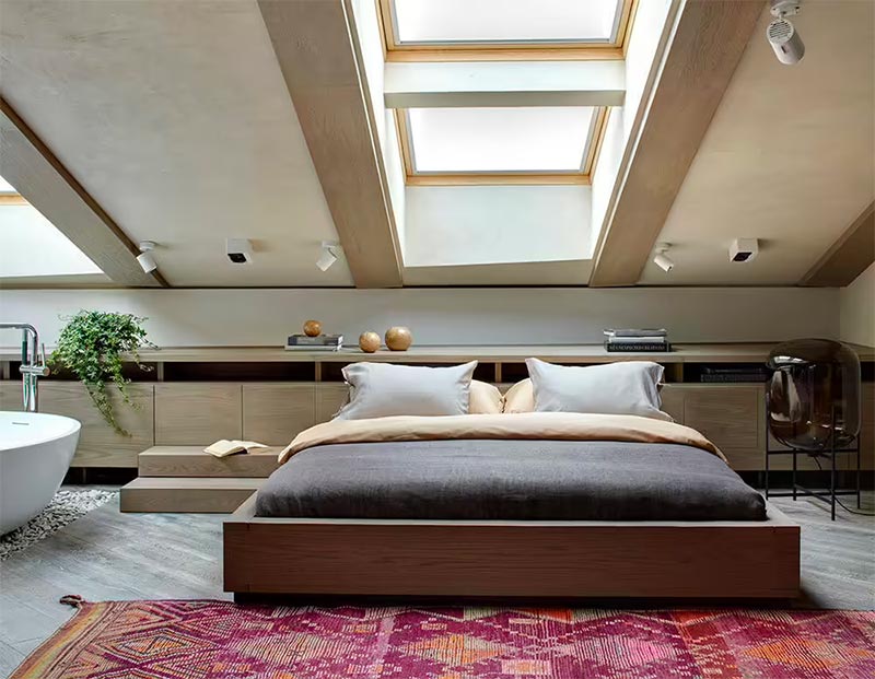 ronde whirlpool slaapkamer suite zolder