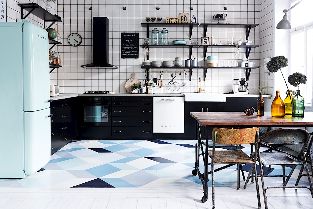 Scandinavisch appartement van Zweedse trouwfotograaf in een vintage industrieel tintje Scandinavisch appartement van Zweedse trouwfotograaf in een vintage industrieel tintje