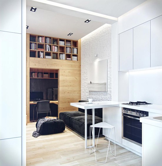 Slim ontworpen klein appartement