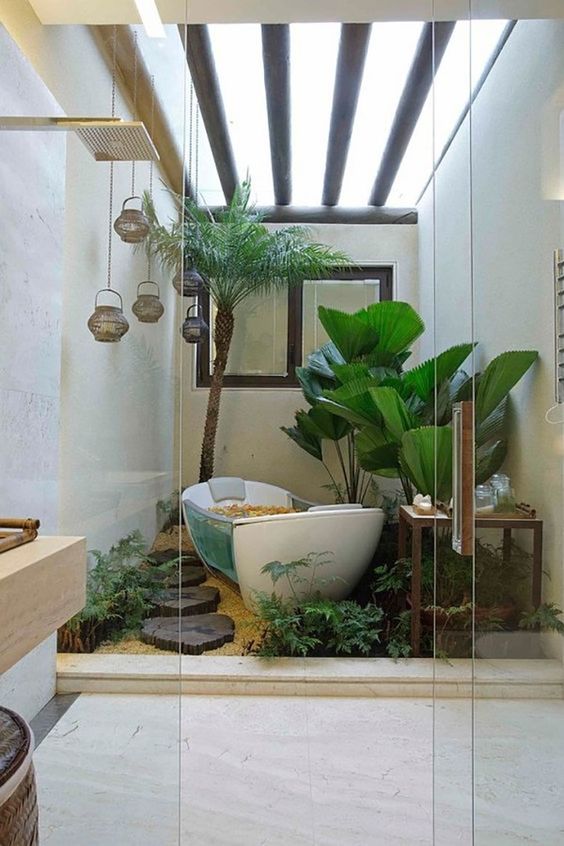 Tropische badkamer