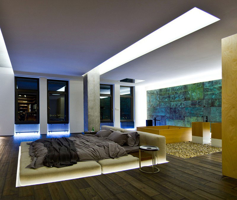 verlichting onder bed verzonken bed