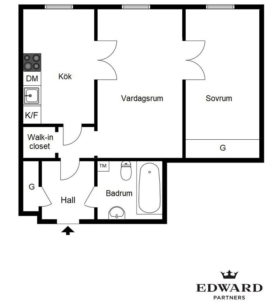 Woonkamer met olijfgroene muren in een klein appartement Woonkamer met olijfgroene muren in een klein appartement